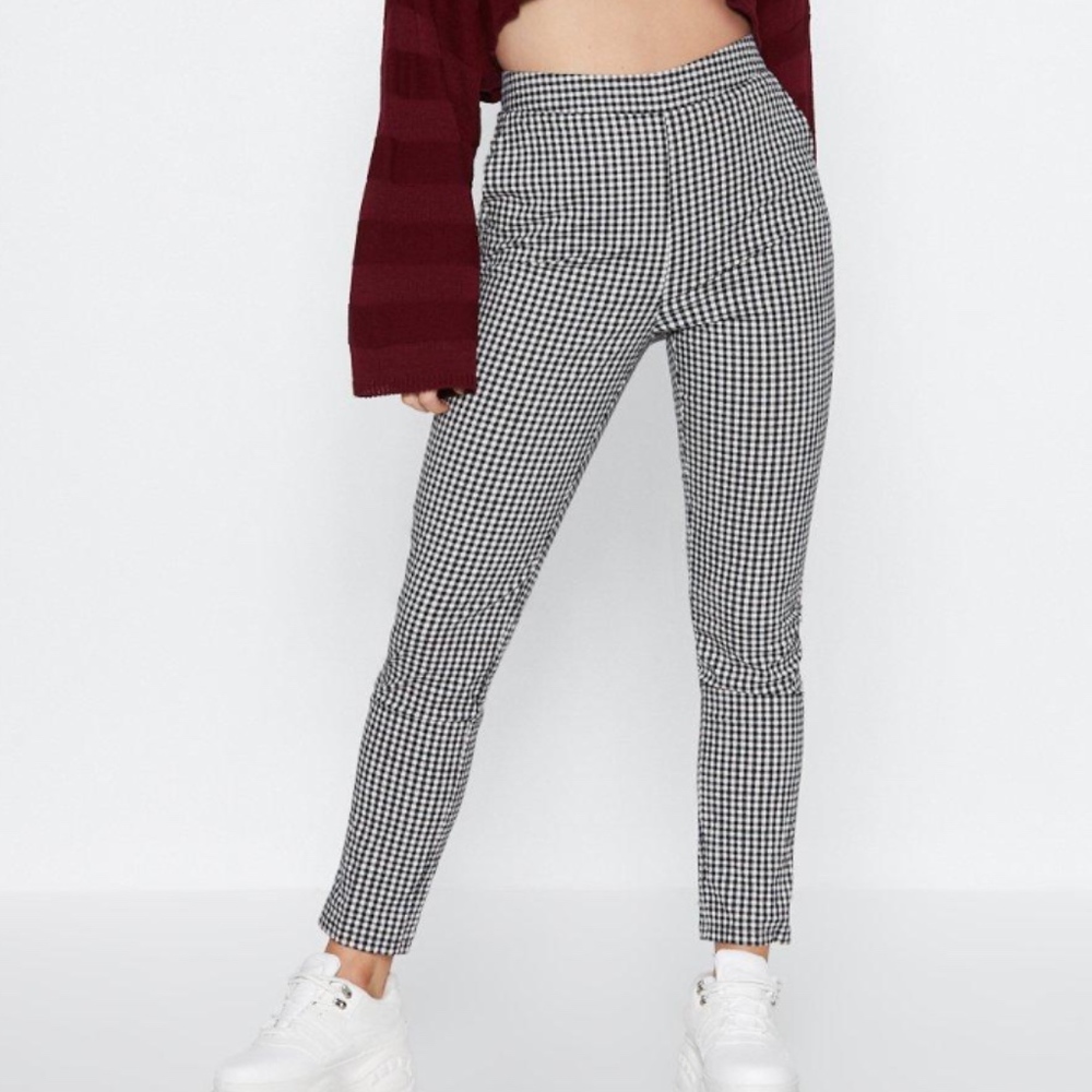 Nasty Gal Gingham Trouser Checkered Pants